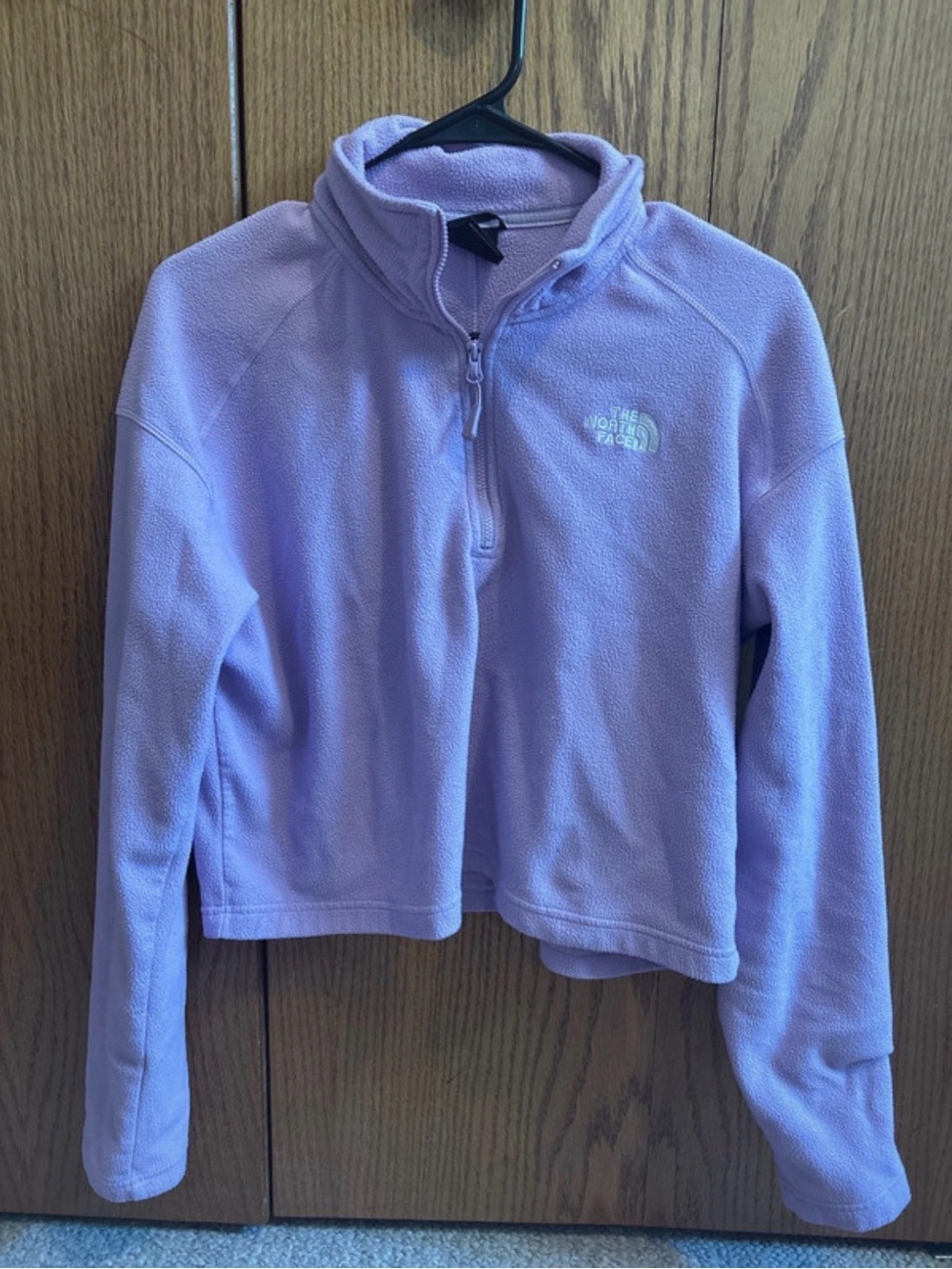 The North Face Lavender 1/4 Zip Fleece Crop Jacket